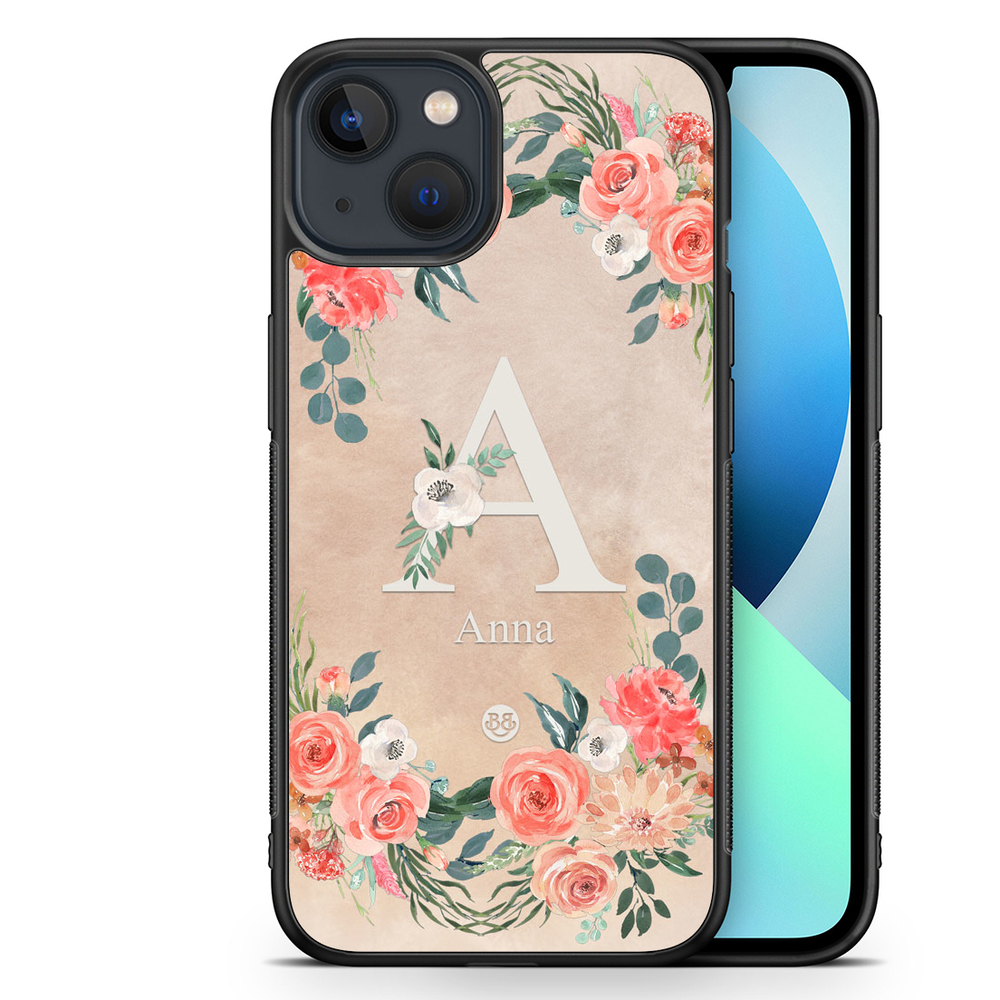 iPhone 13 Mini Custom Case - Monogram Sand