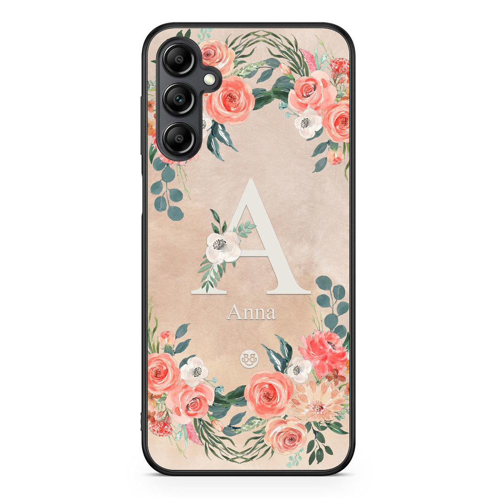 Samsung Galaxy A14 4G/5G Custom Skal - Monogram Sand