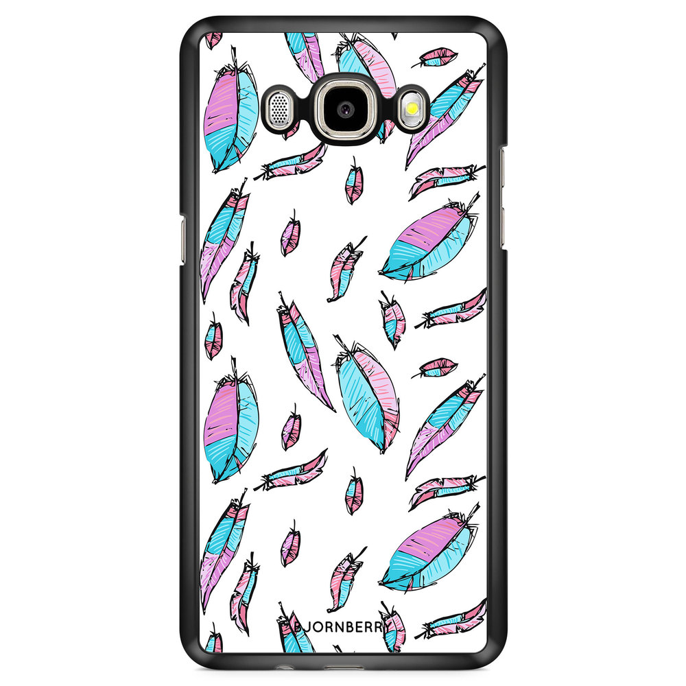 Samsung Galaxy J7 (2016) Case - Pink/Blue Feathers