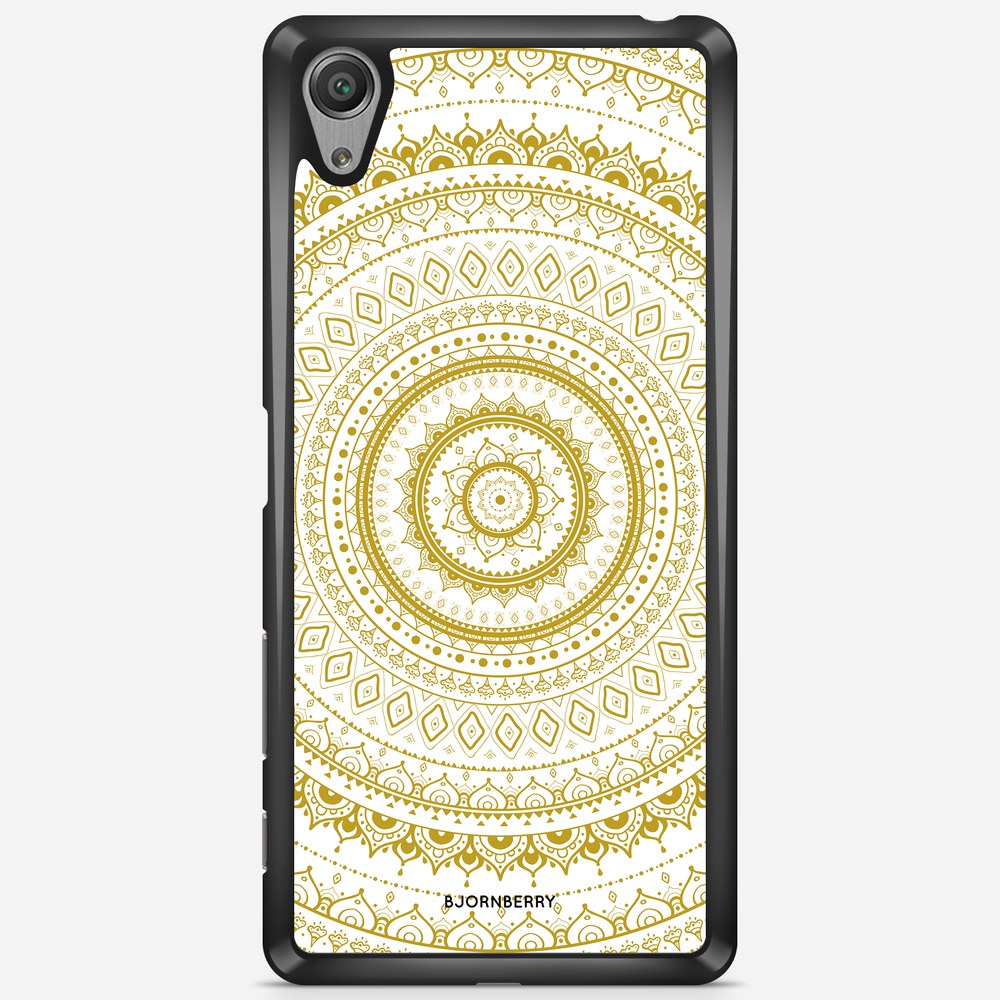 Sony Xperia X Performance Case - Vit Guld Mandala