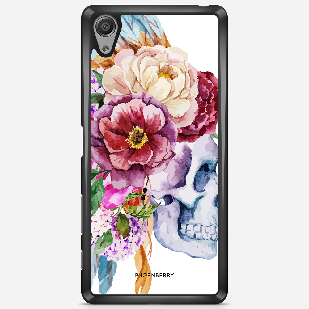 Sony Xperia X Performance Case - Skull & Flowers