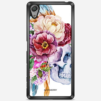 Sony Xperia X Performance Skal - Dödskalle Blommor