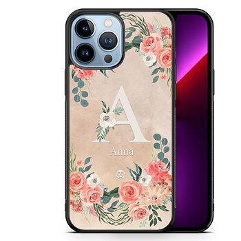 iPhone 13 Pro Max Custom Skal - Monogram Sand