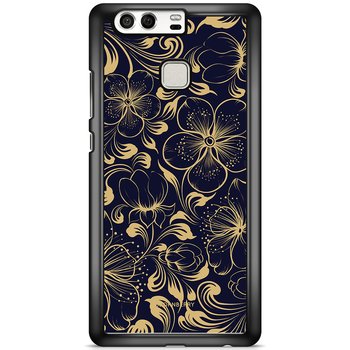 Huawei P9 Skal - Mörkblå Blommor