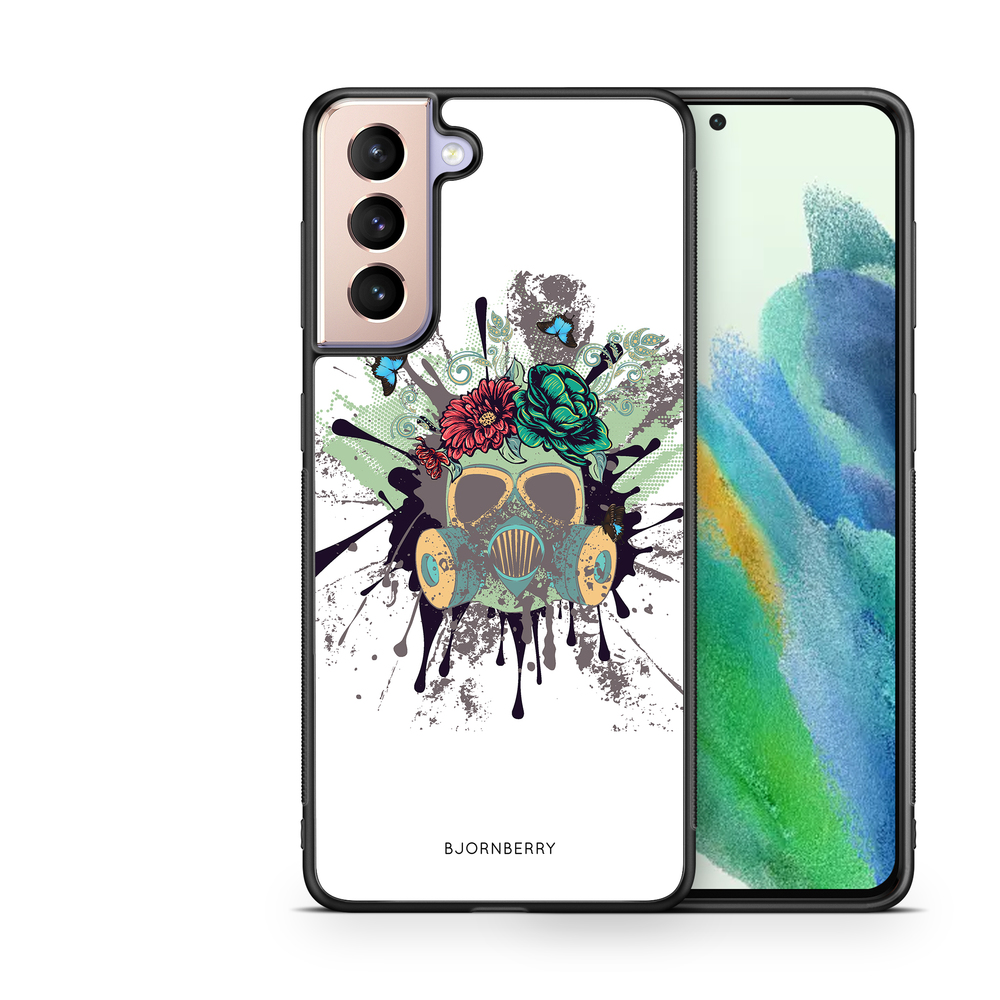 Samsung Galaxy S21 FE 5G Case - Gas Mask Flowers