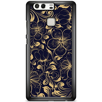 Huawei P9 Plus Case - Dark Blue Flowers