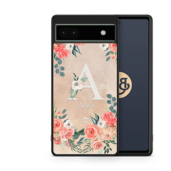 Google Pixel 6a Custom Skal - Monogram Sand