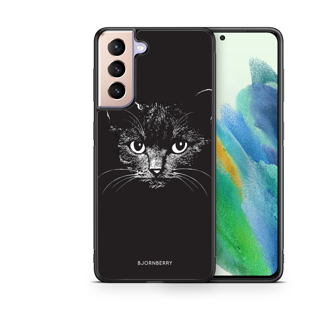 Samsung Galaxy S21 FE 5G Case - Black/White Cat