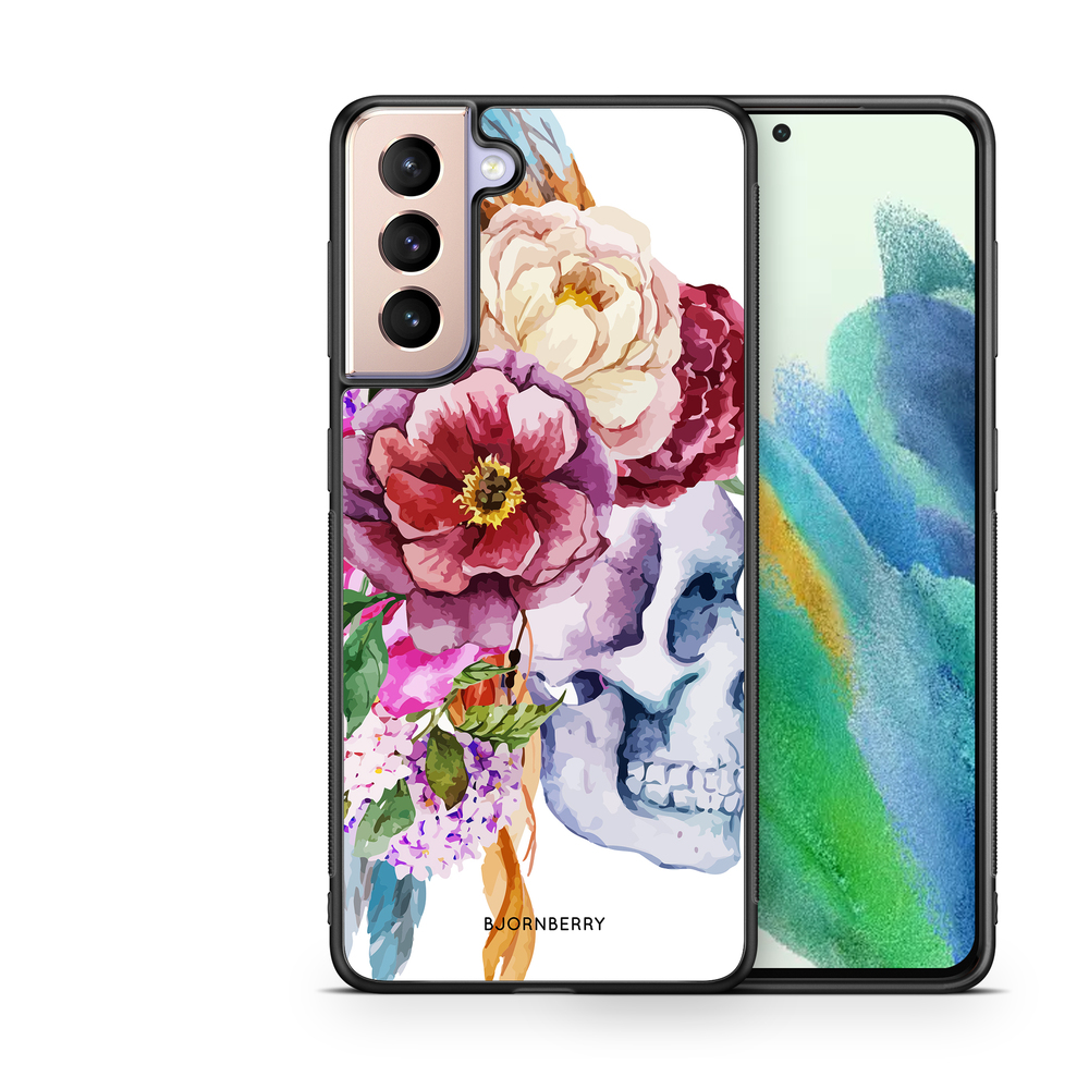 Samsung Galaxy S21 FE 5G Case - Skull & Flowers