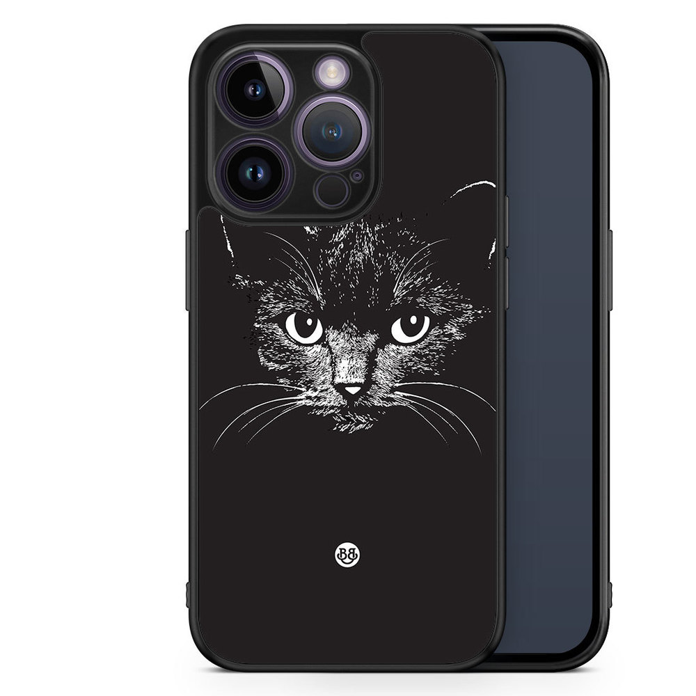 iPhone 14 Pro Case - Black/white cat