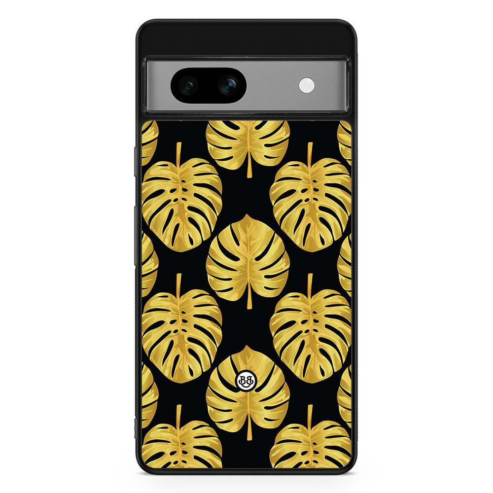 Google Pixel 7a Case - Gold Monstera