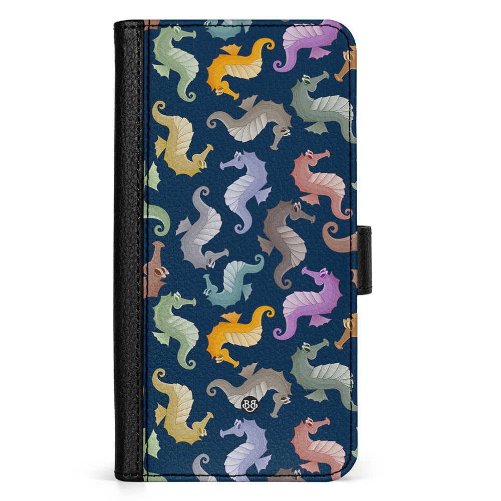 iPhone 15 Pro Wallet Case - Cartoon Sea-Horse