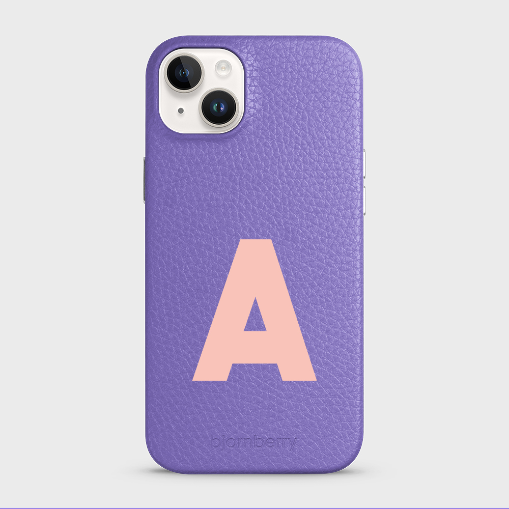 iPhone 15 Plus Personalised Leather Case - Initial - 5