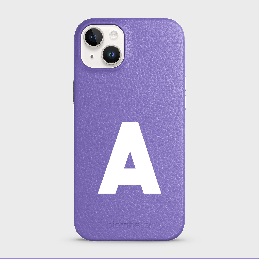 iPhone 15 Plus Personalised Leather Case - Initial - 7