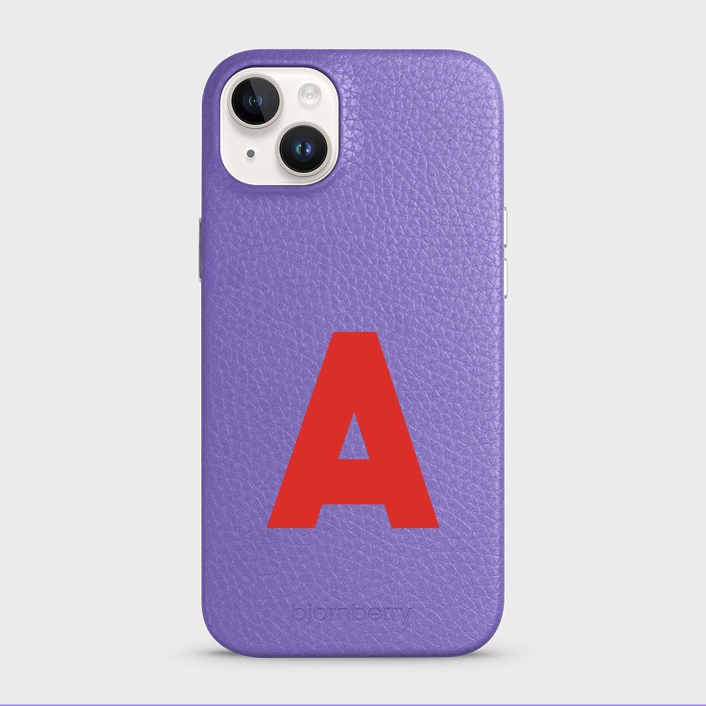 iPhone 15 Plus Personalised Leather Case - Initial - 4