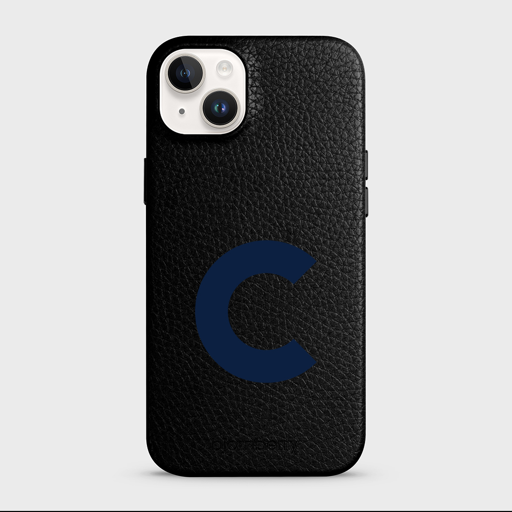 iPhone 15 Plus Personalised Leather Case - Initial - 36