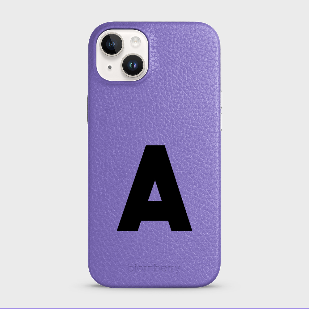 iPhone 15 Plus Personalised Leather Case - Initial - 6