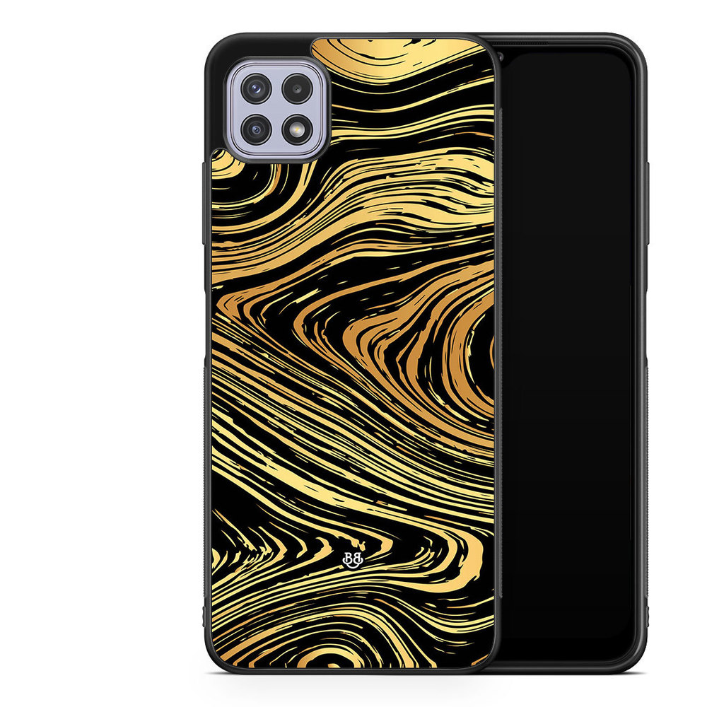 Samsung Galaxy A22 4G Skal - Guldmarmor