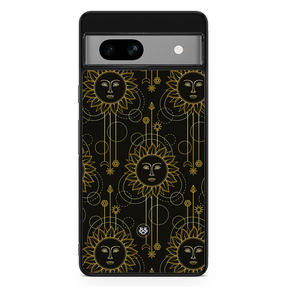 Google Pixel 7a Case - Gold Suns