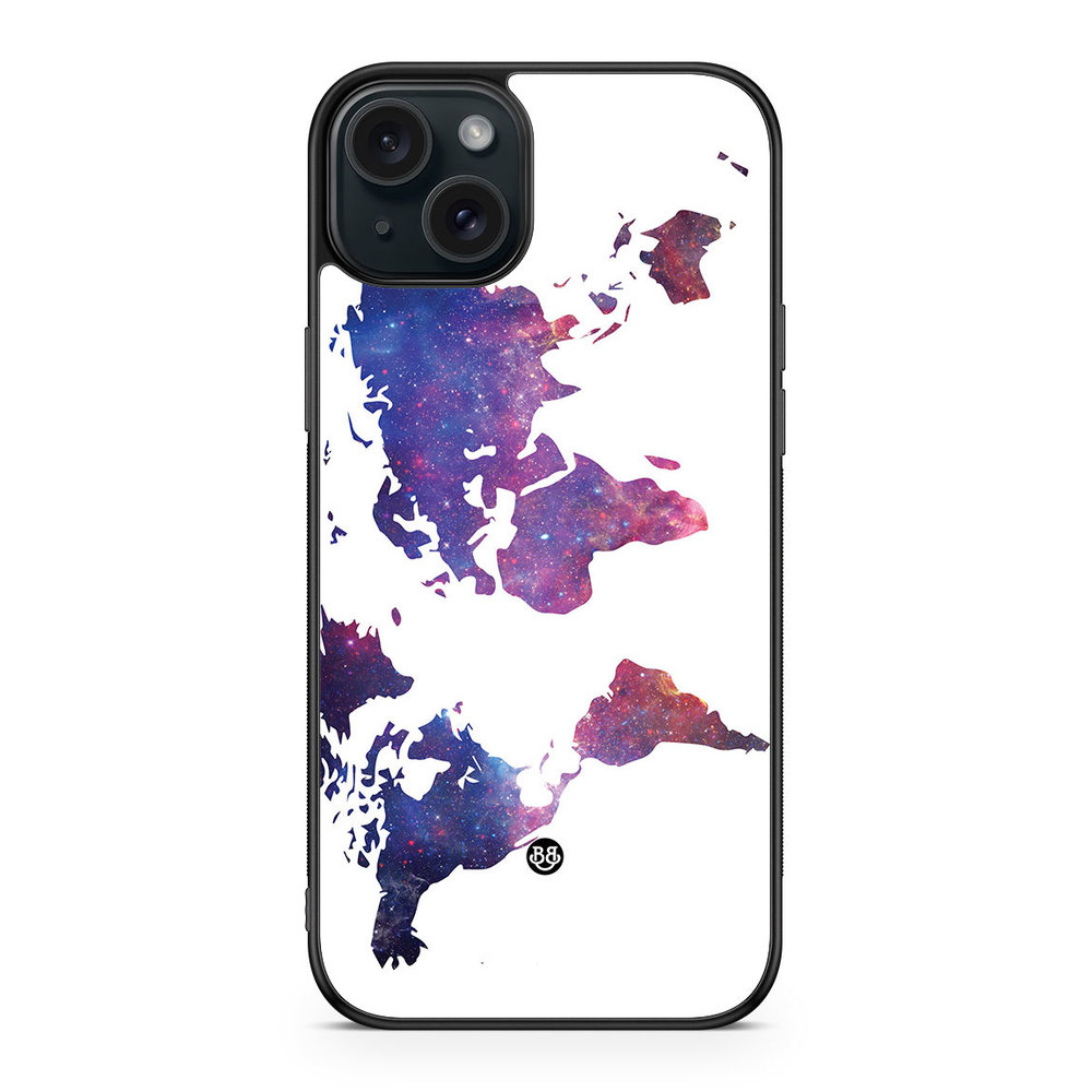 iPhone 15 Plus Case - World Map Space