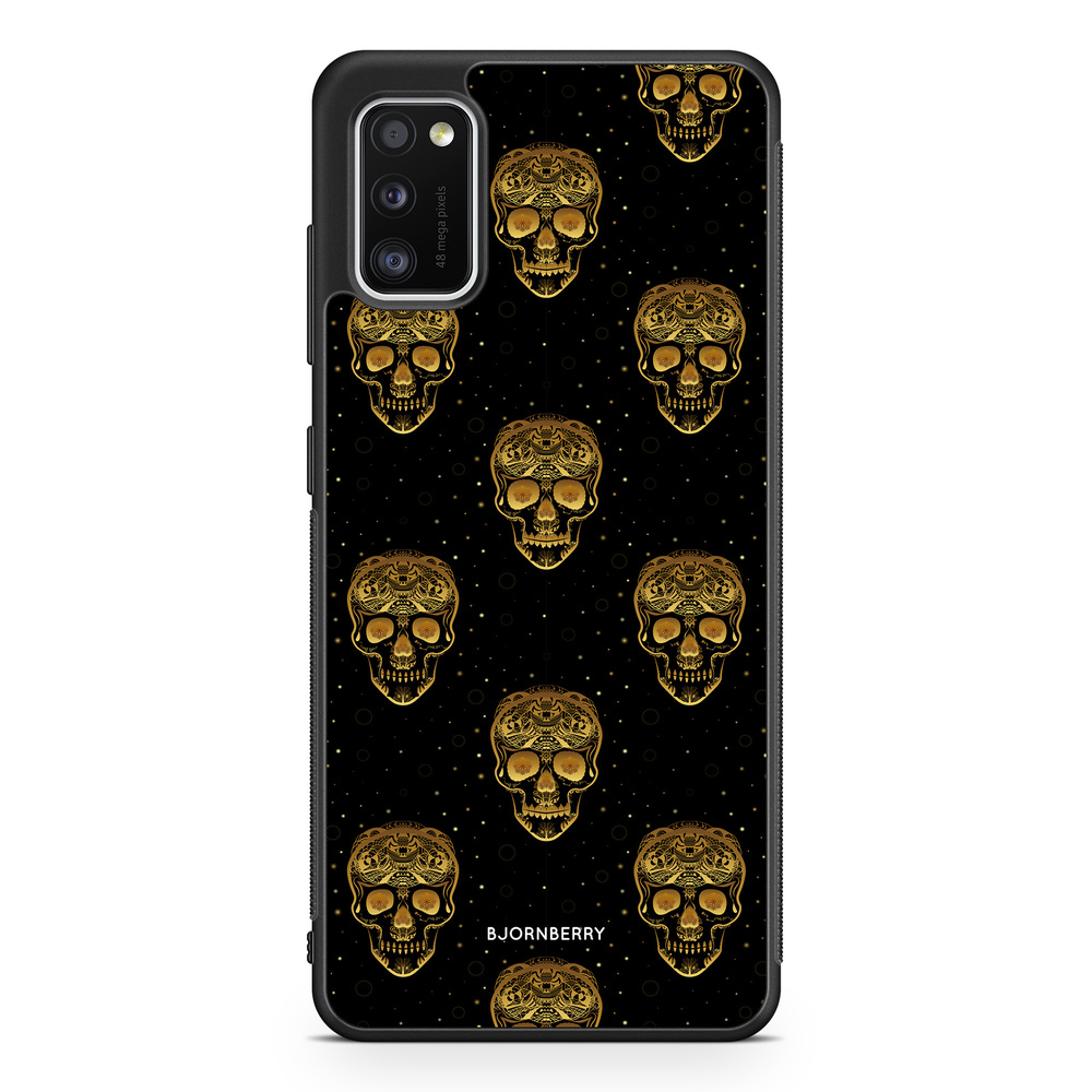 Samsung Galaxy A41 Case - Gold Skulls