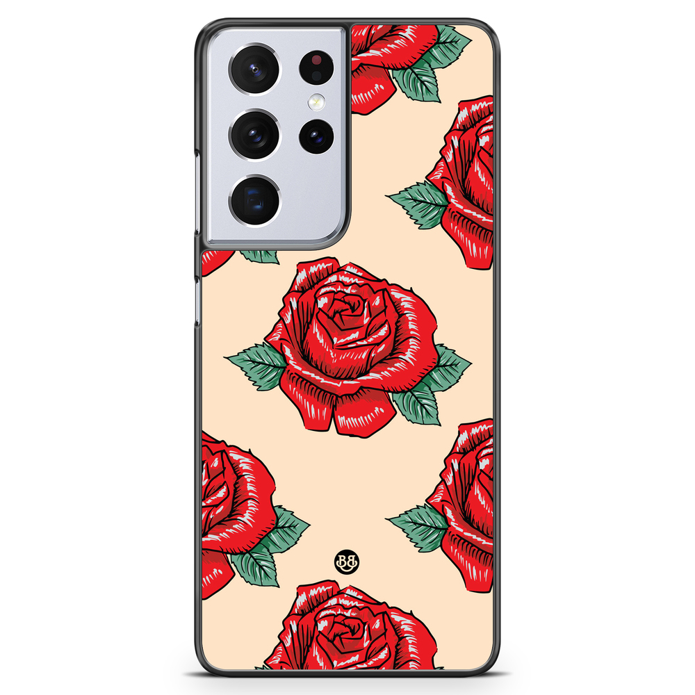 Samsung Galaxy S21 Ultra Case - Rose Pattern
