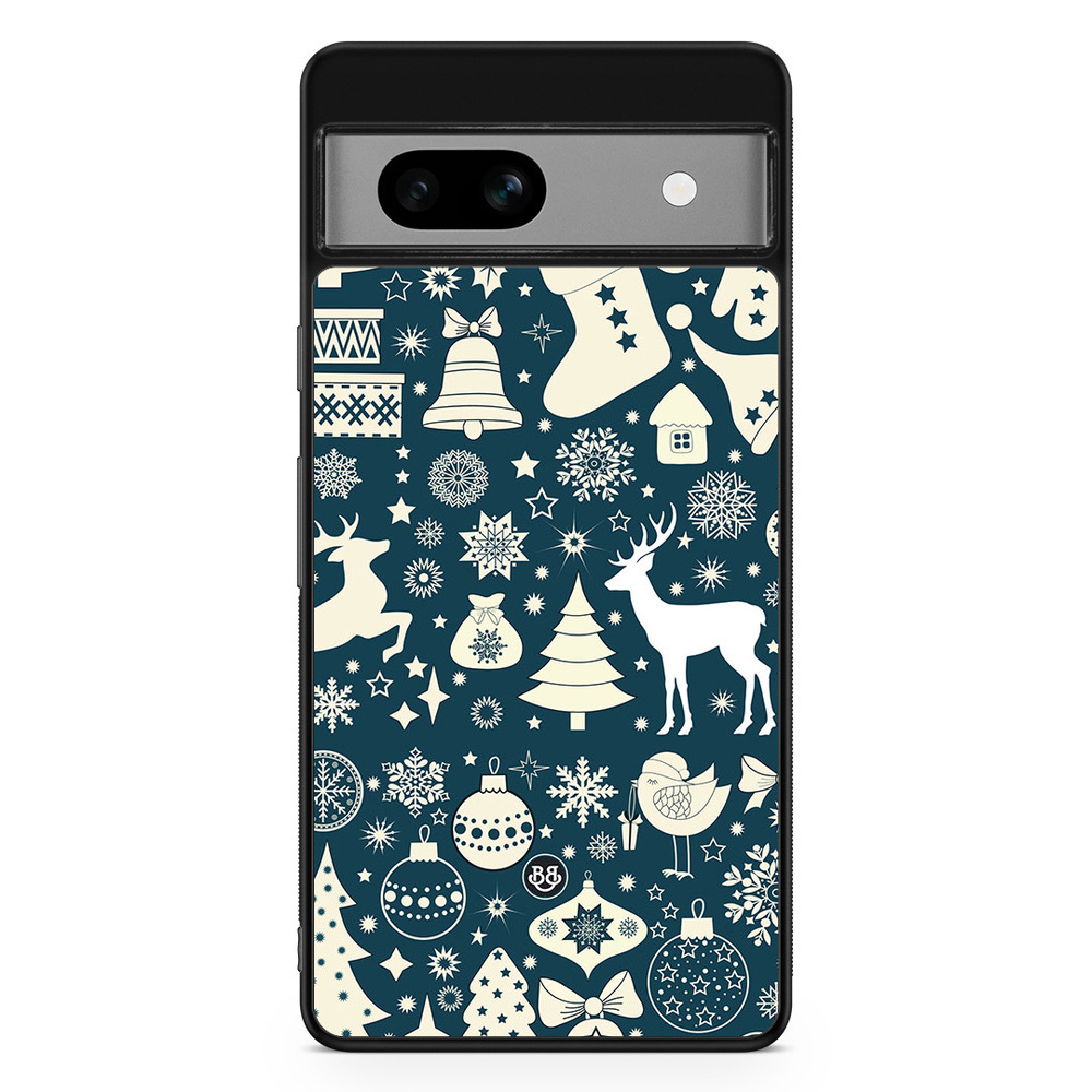 Google Pixel 7a Case - Reindeers & Spruces