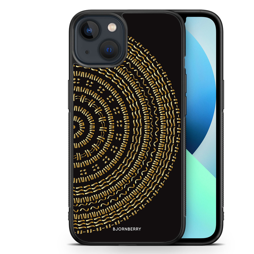 iPhone 13 Mini Case - Mandala Gold/Black