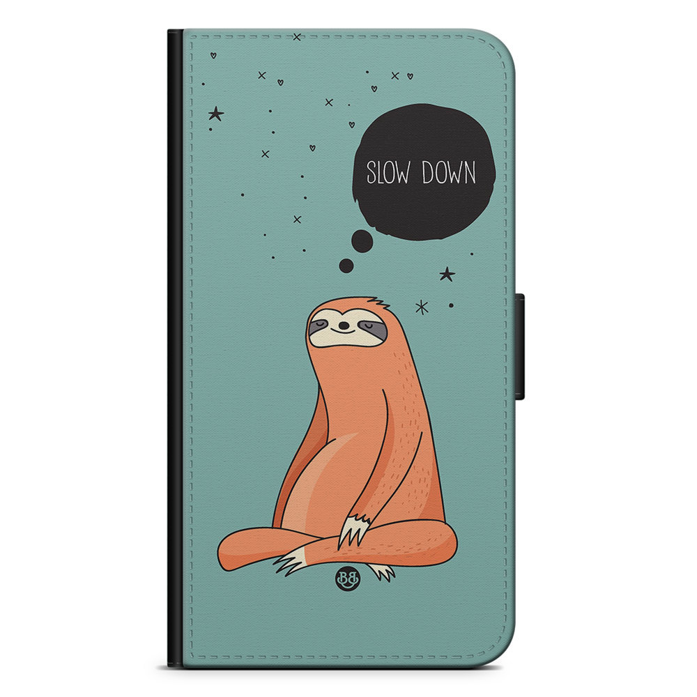 Motorola Moto E40 Wallet Case - Slow down Sloth