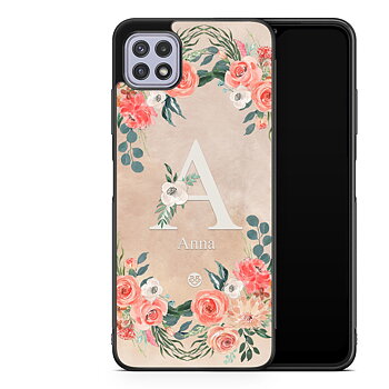 Samsung Galaxy A22 4G Custom Case - Monogram Sand