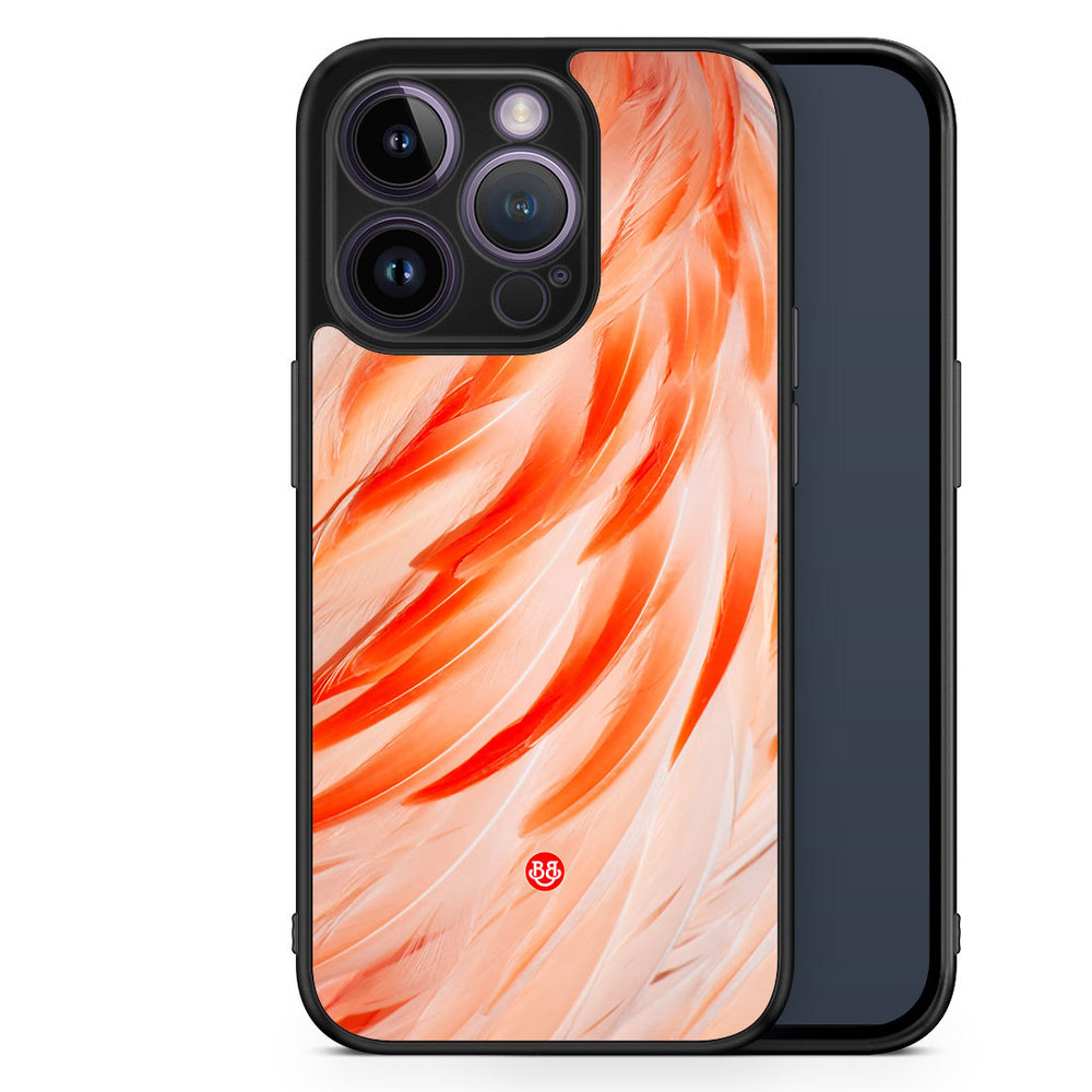 iPhone 14 Pro Case - Flamingo Feathers