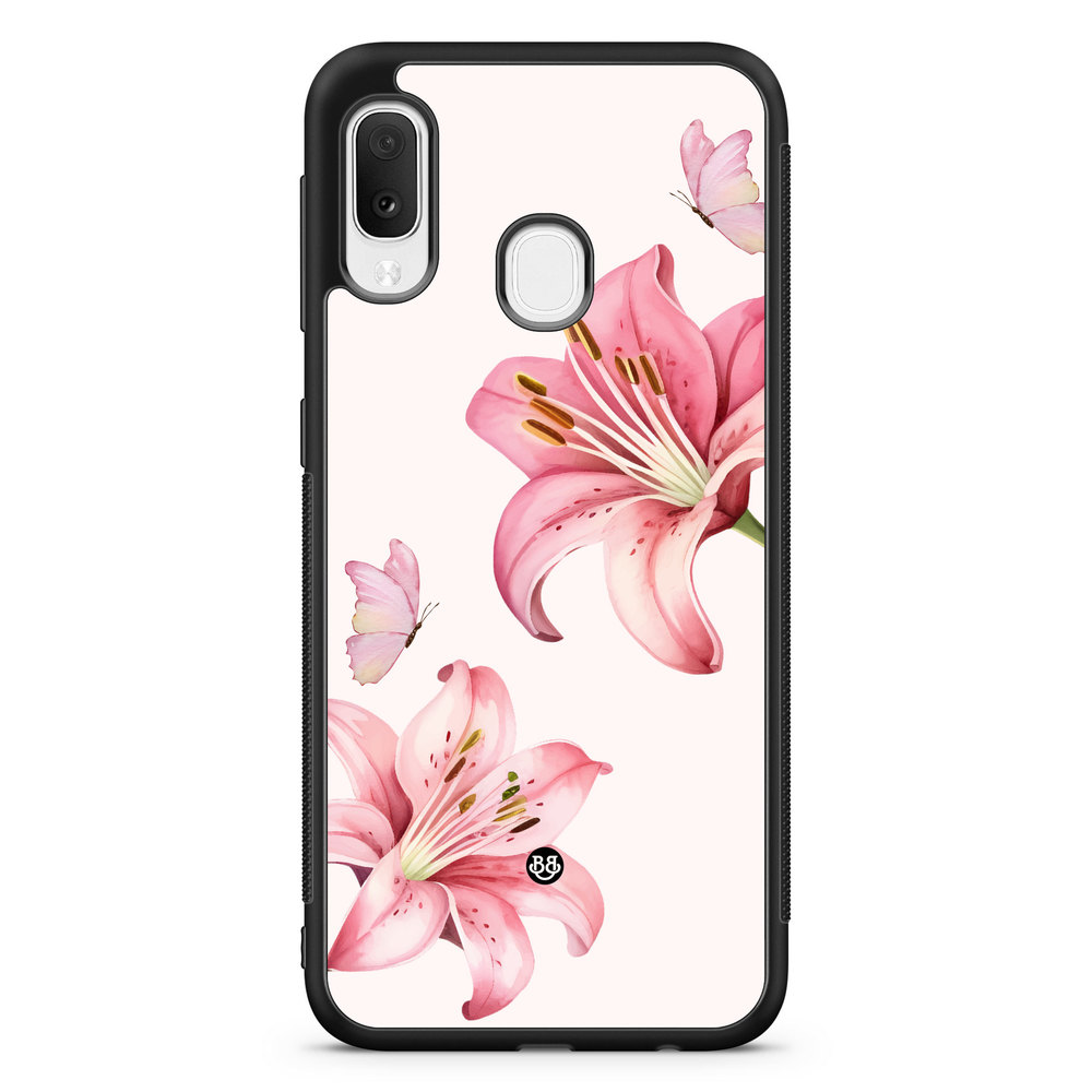 Samsung Galaxy A20e Case - WILD BLOOM - Pink Lily