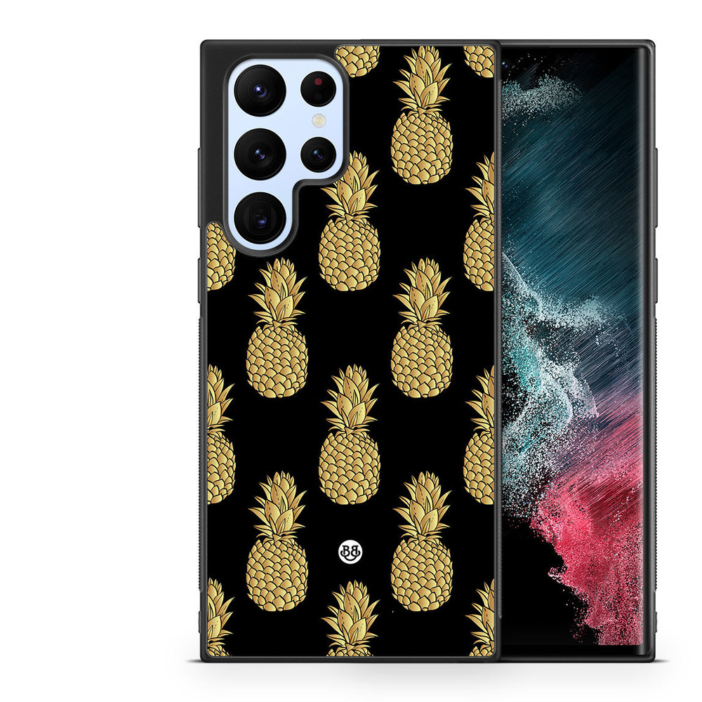 Samsung Galaxy S23 Ultra 5G Case - Gold Pineapples