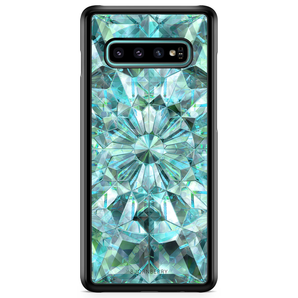 Samsung Galaxy S10 Plus Case - Green Crystals