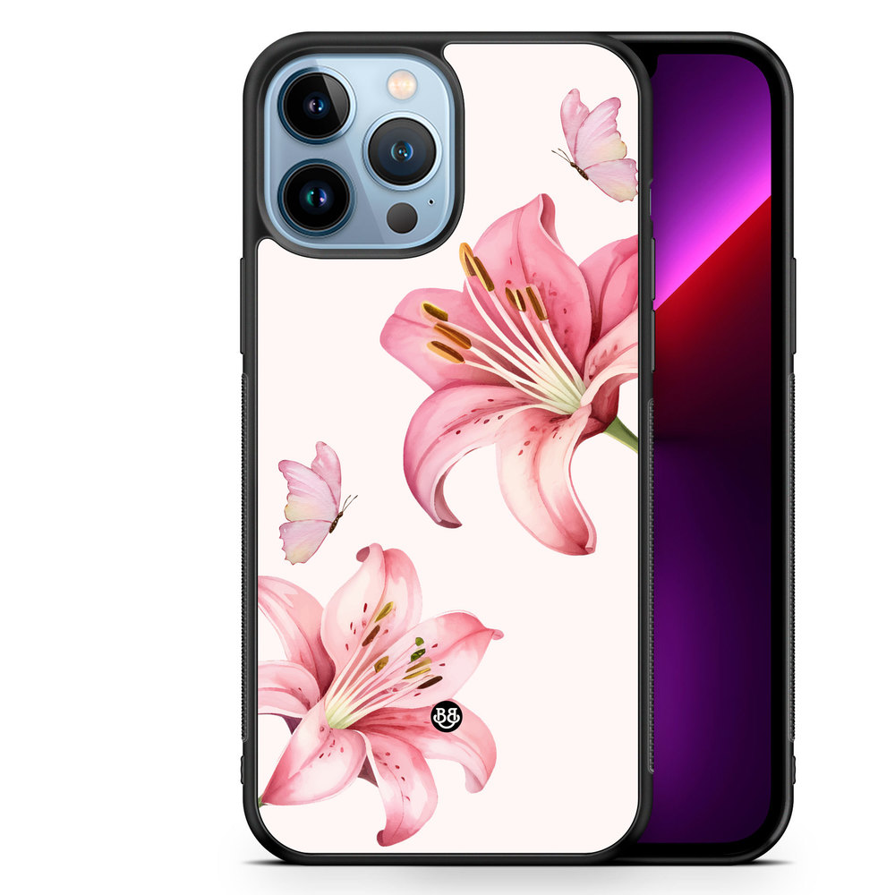 iPhone 13 Pro Max Case - WILD BLOOM - Pink Lily