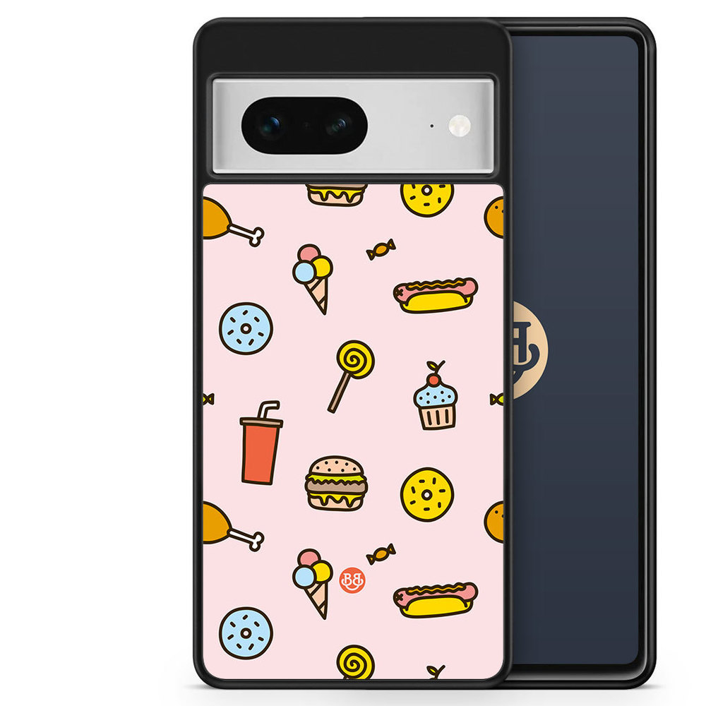 Google Pixel 7 Case - Junk food Pattern