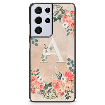 Samsung Galaxy S21 Ultra Custom Case - Monogram Sand