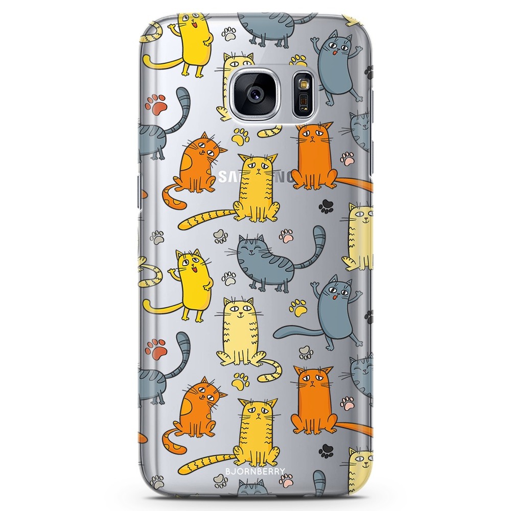 Samsung Galaxy S7 Edge TPU Case - Cat pattern