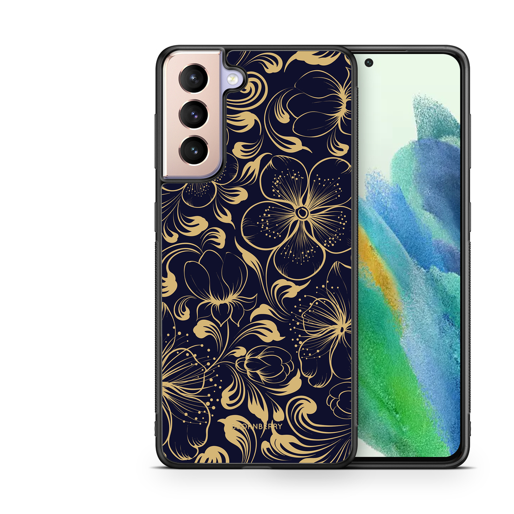 Samsung Galaxy S21 FE 5G Case - Dark Blue Flowers