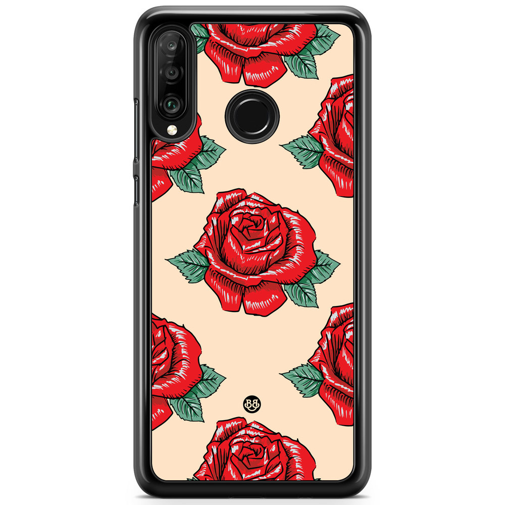Huawei P30 Lite Case - Rose Pattern