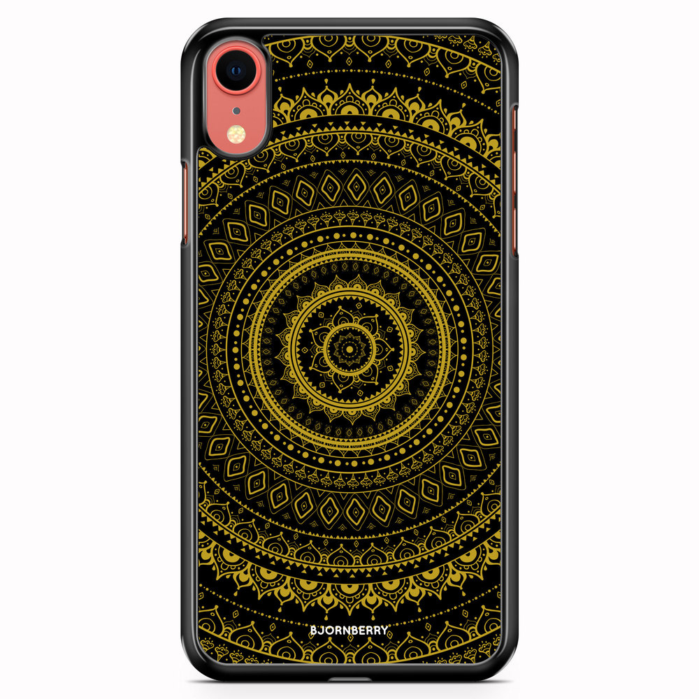 iPhone XR Case - Black Gold Mandala