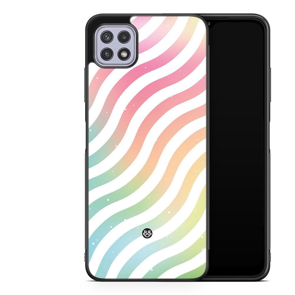 Samsung Galaxy A22 4G Case - Wavy Rainbow
