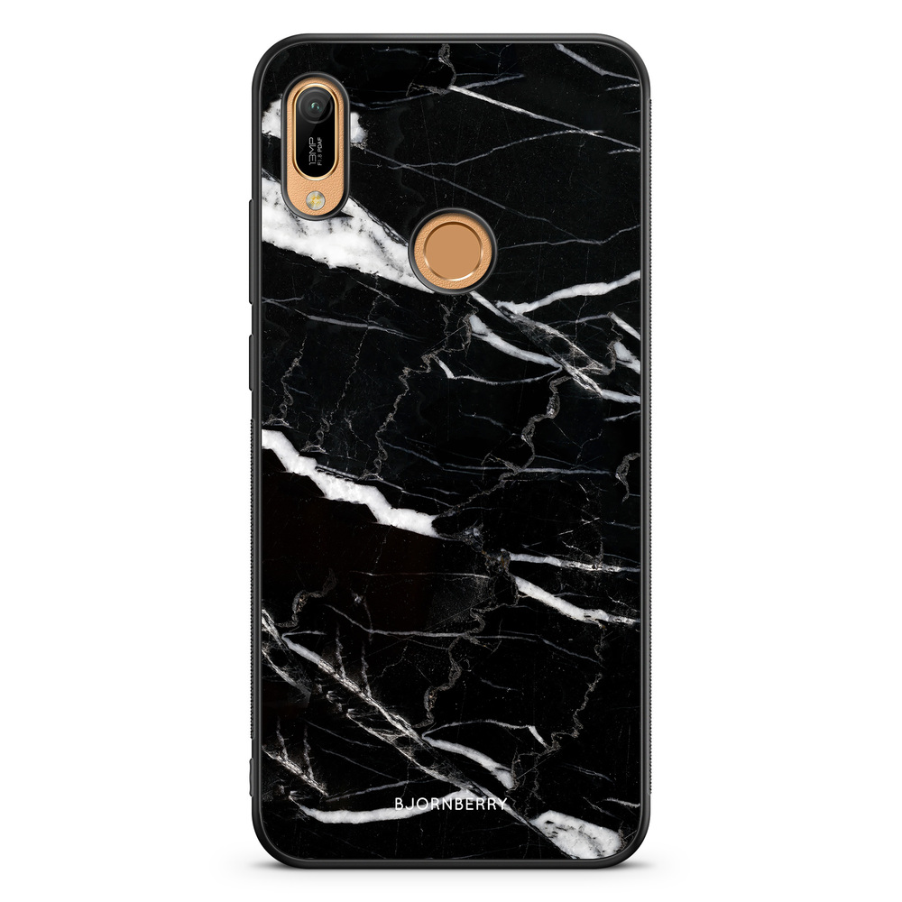Huawei Y6 2019 Case - Black Marble