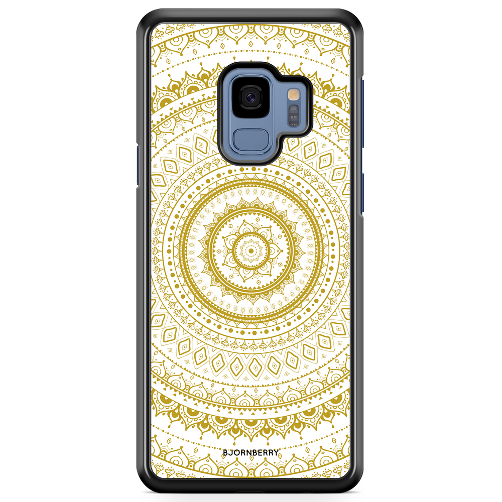 Samsung Galaxy S9 Case - Vit Guld Mandala