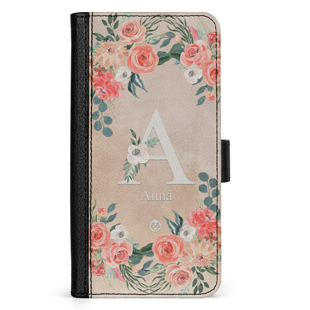 Samsung Galaxy A25 Custom Wallet Case - Monogram Sand
