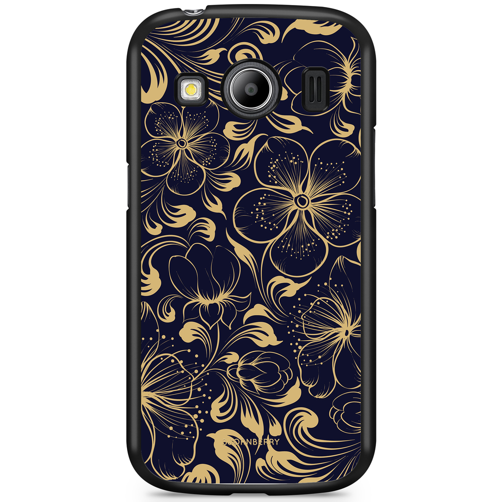 Samsung Galaxy Ace 4 Case - Dark Blue Flowers