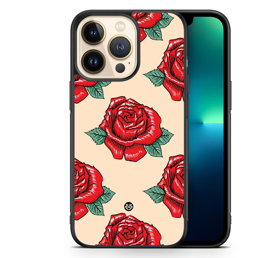 iPhone 13 Pro Case - Rose Pattern