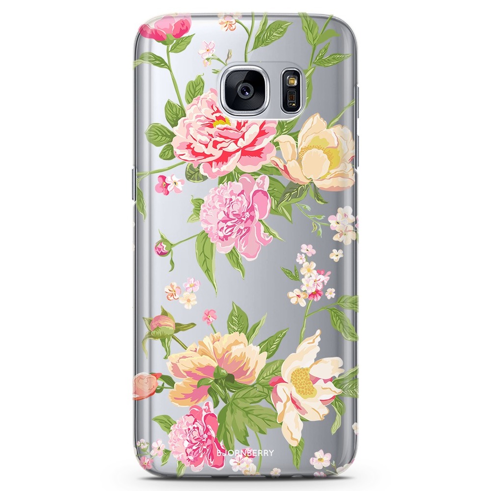 Samsung Galaxy S7 Edge TPU Case - Peony Flowers