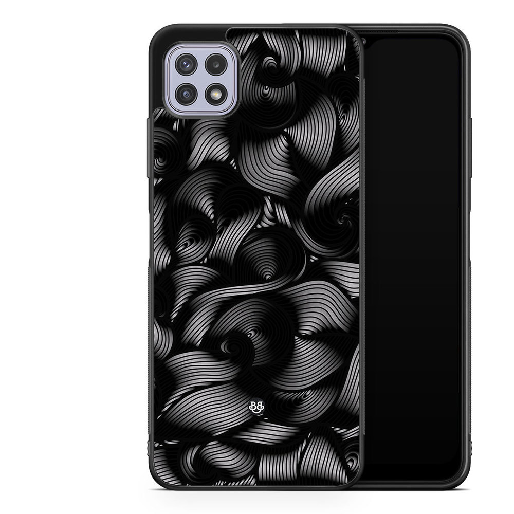 Samsung Galaxy A22 4G Case - Black Waves