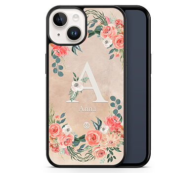 iPhone 14 Custom Skal - Monogram Sand